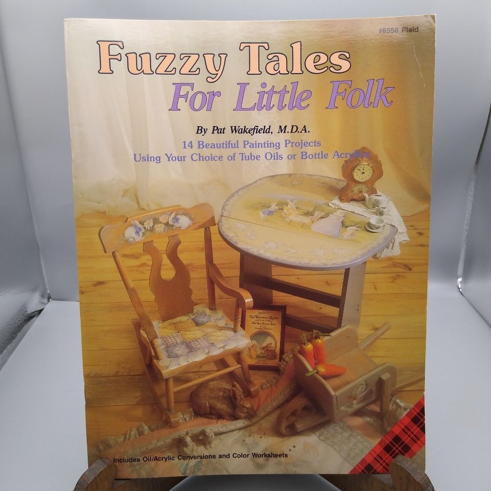 Vintage Craft Patterns, Fuzzy Tales For Little Folk 8556, Painting Projects Book